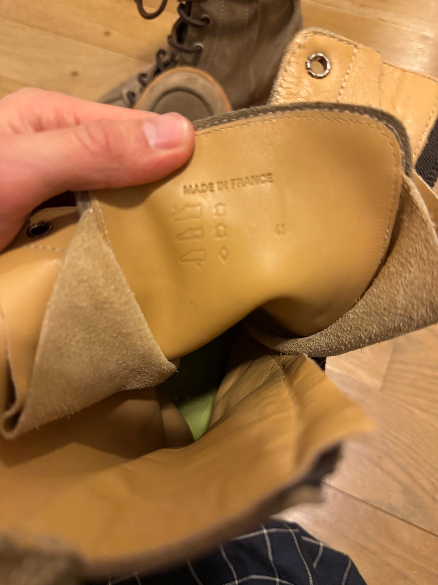 Balmain AW11 decarnin ranger tall boots suede
