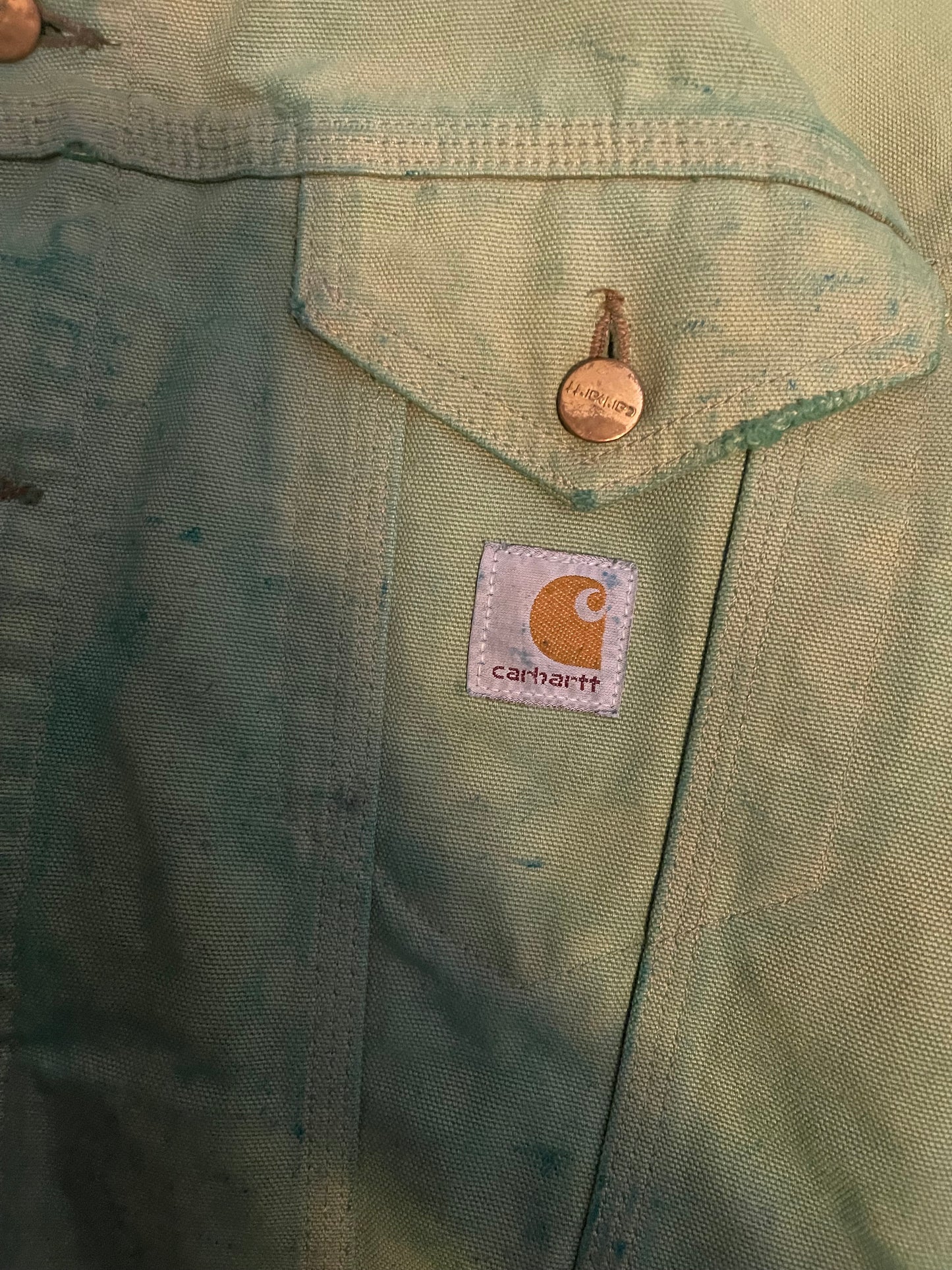 Carhartt green dyed worker jacket