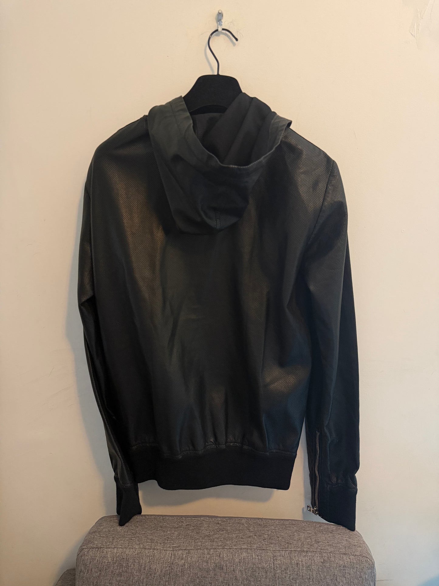 Balmain SS12 perforated leather hoodie