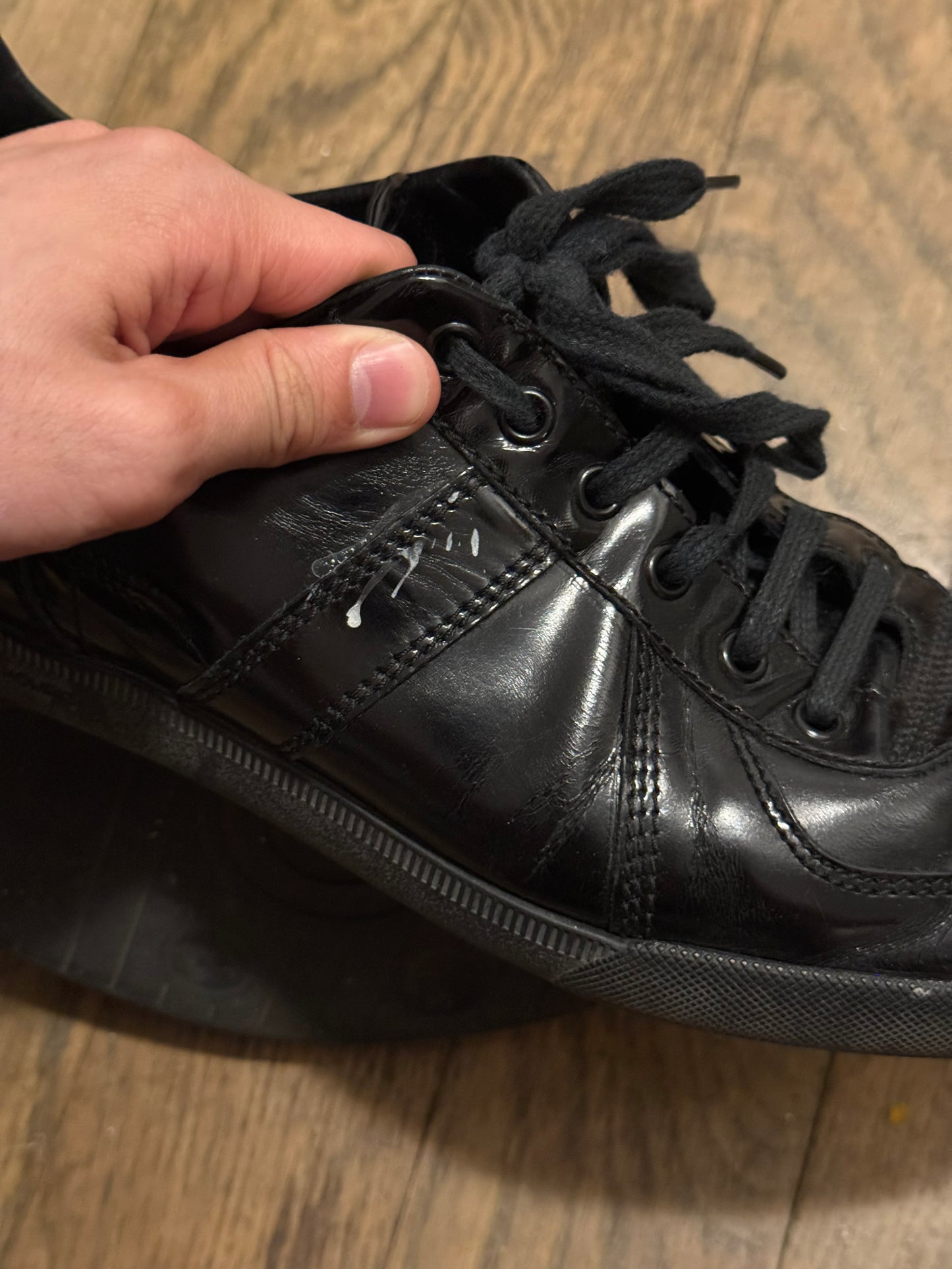 Dior Homme Kris Van Assche era patent leather sneakers size 40.5