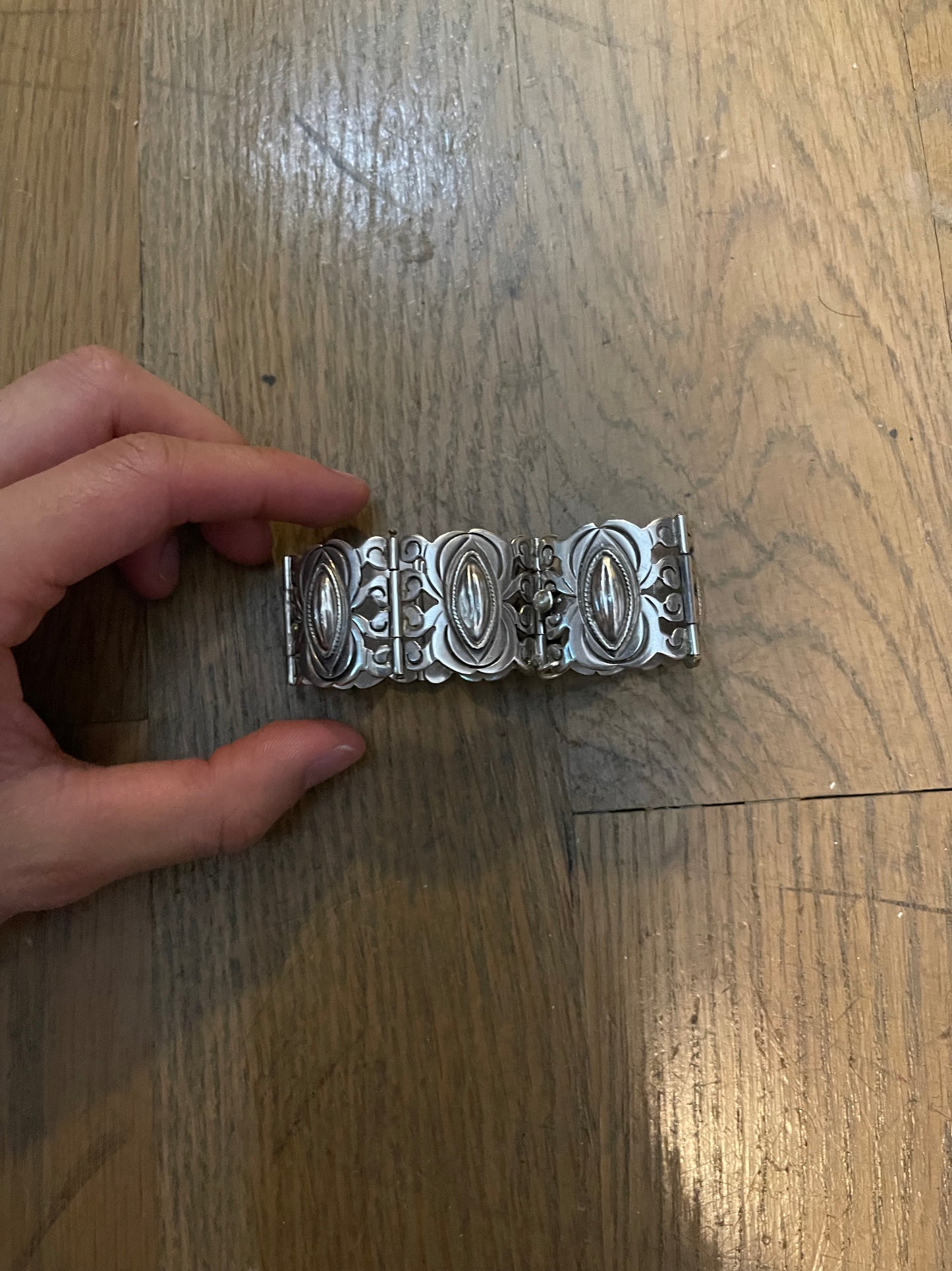 Sterling silver Mexico art bracelet