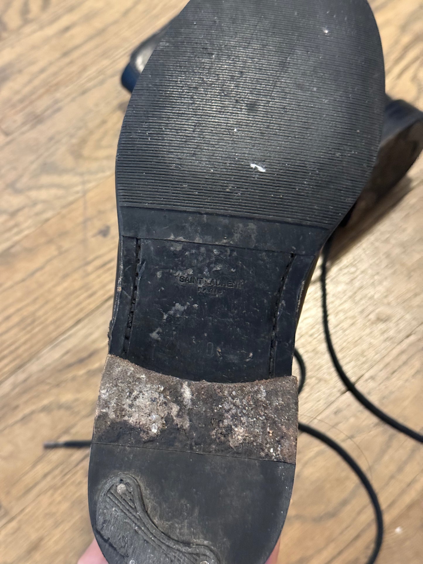 Saint Laurent buckle ranger boots