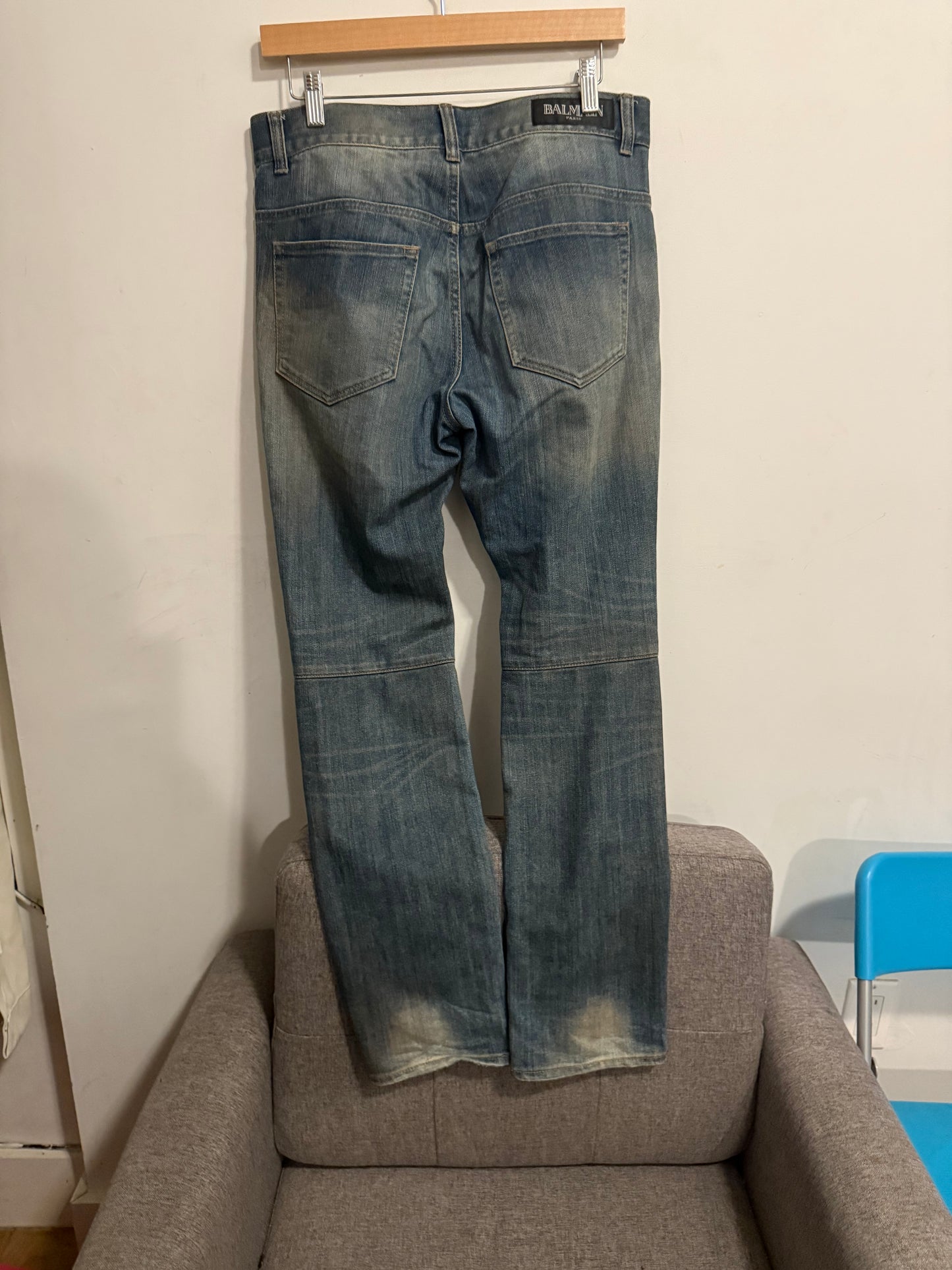 Balmain SS12 mud denim pants