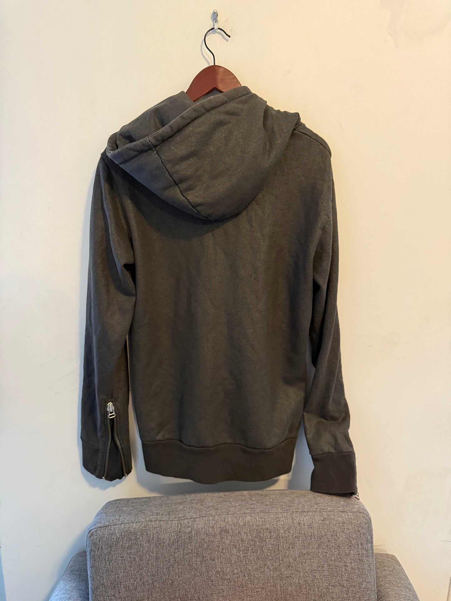 Balmain SS09 waxed zip hoodie