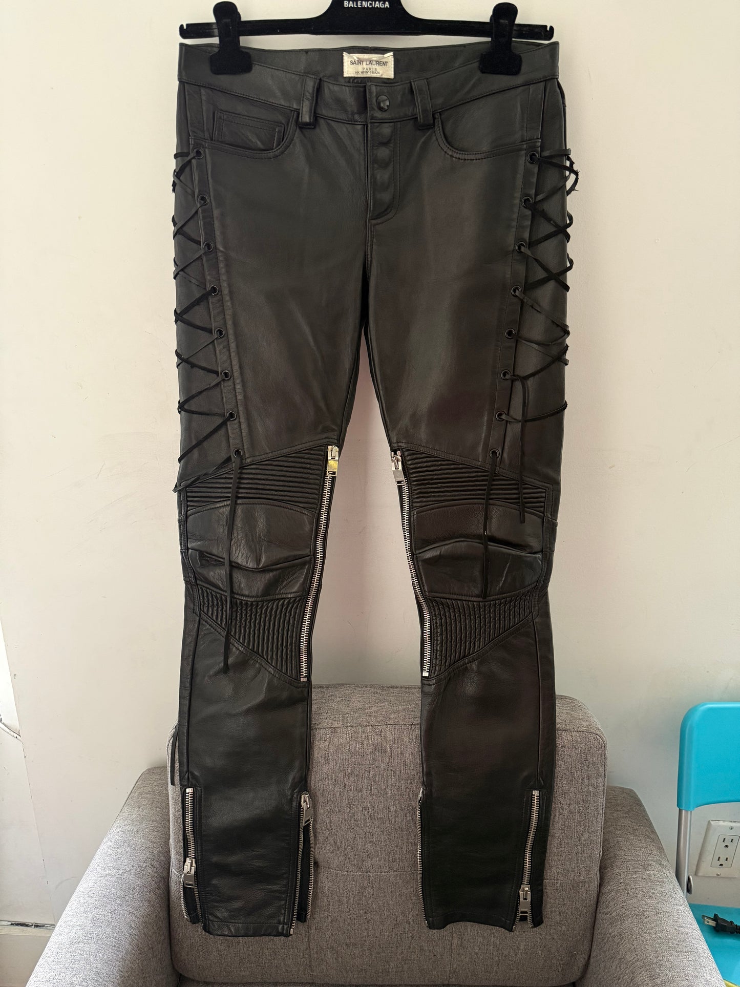 Saint Laurent FW14 full leather biker samples