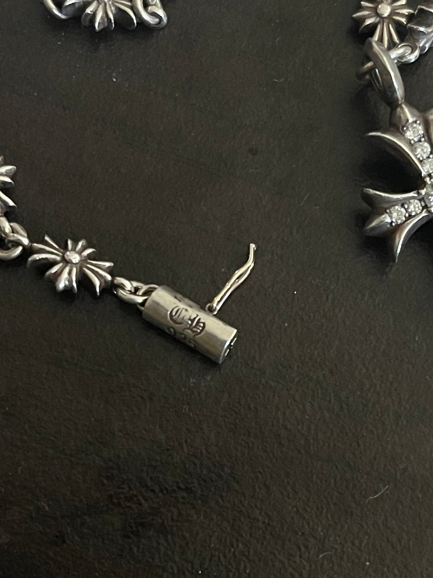 Chrome hearts Tiny E with Tiny Diamond Cross