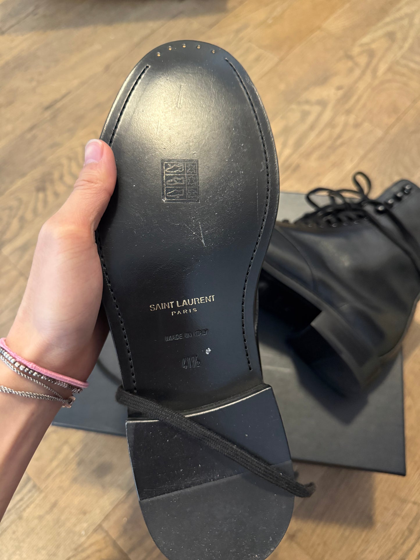 Saint Laurent Paris stalker army boot