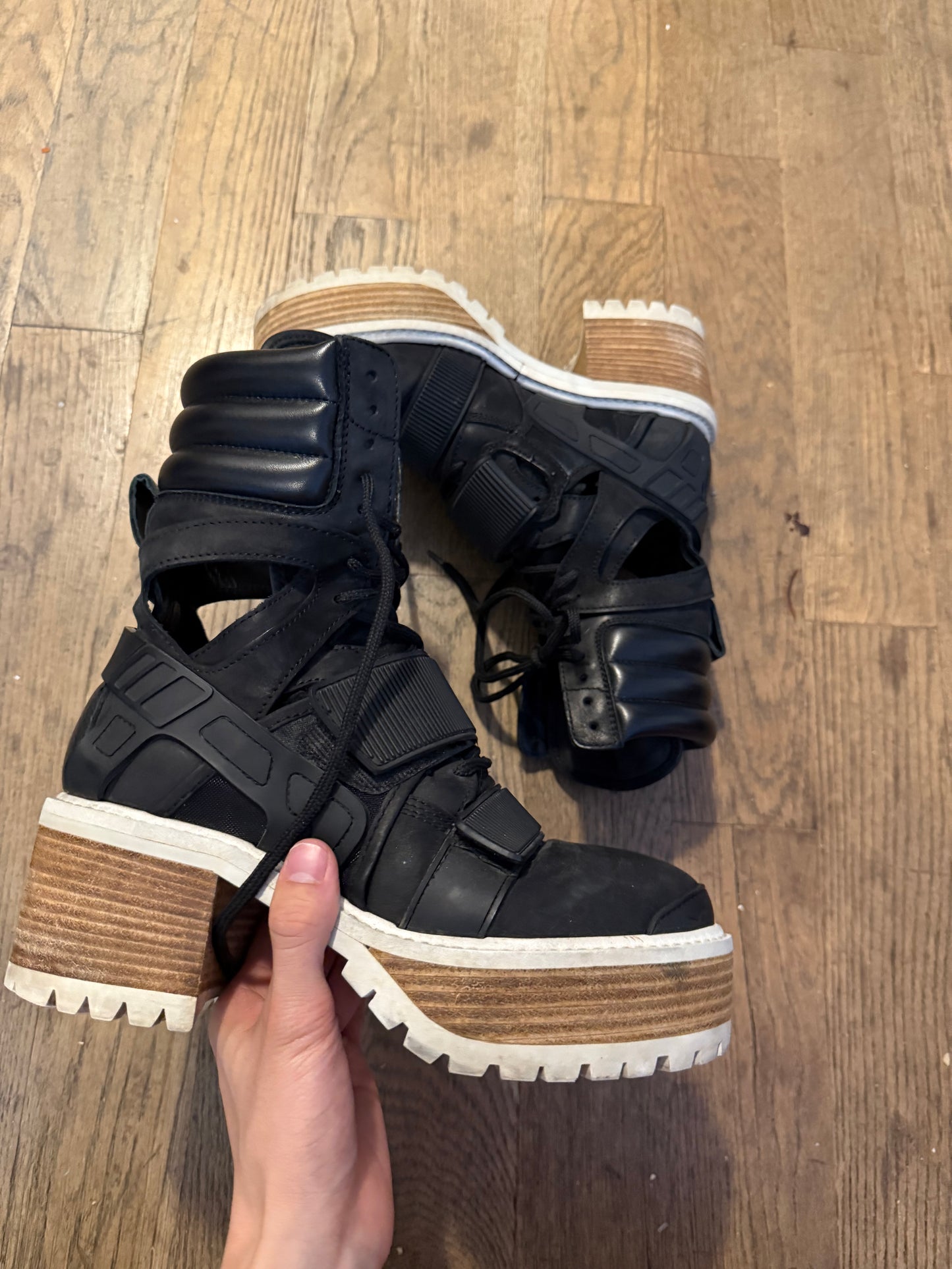 Hood by air avalanche heel boots
