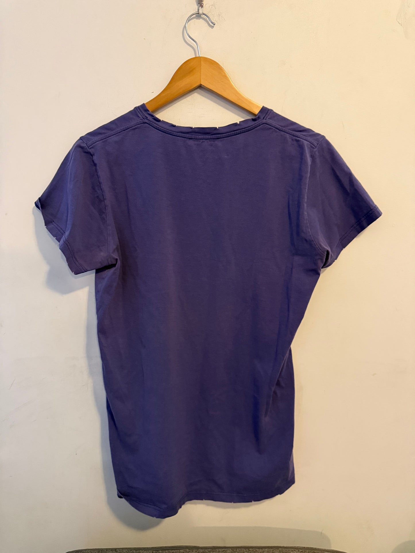 Balmain distressed 2015 t shirt size M purple