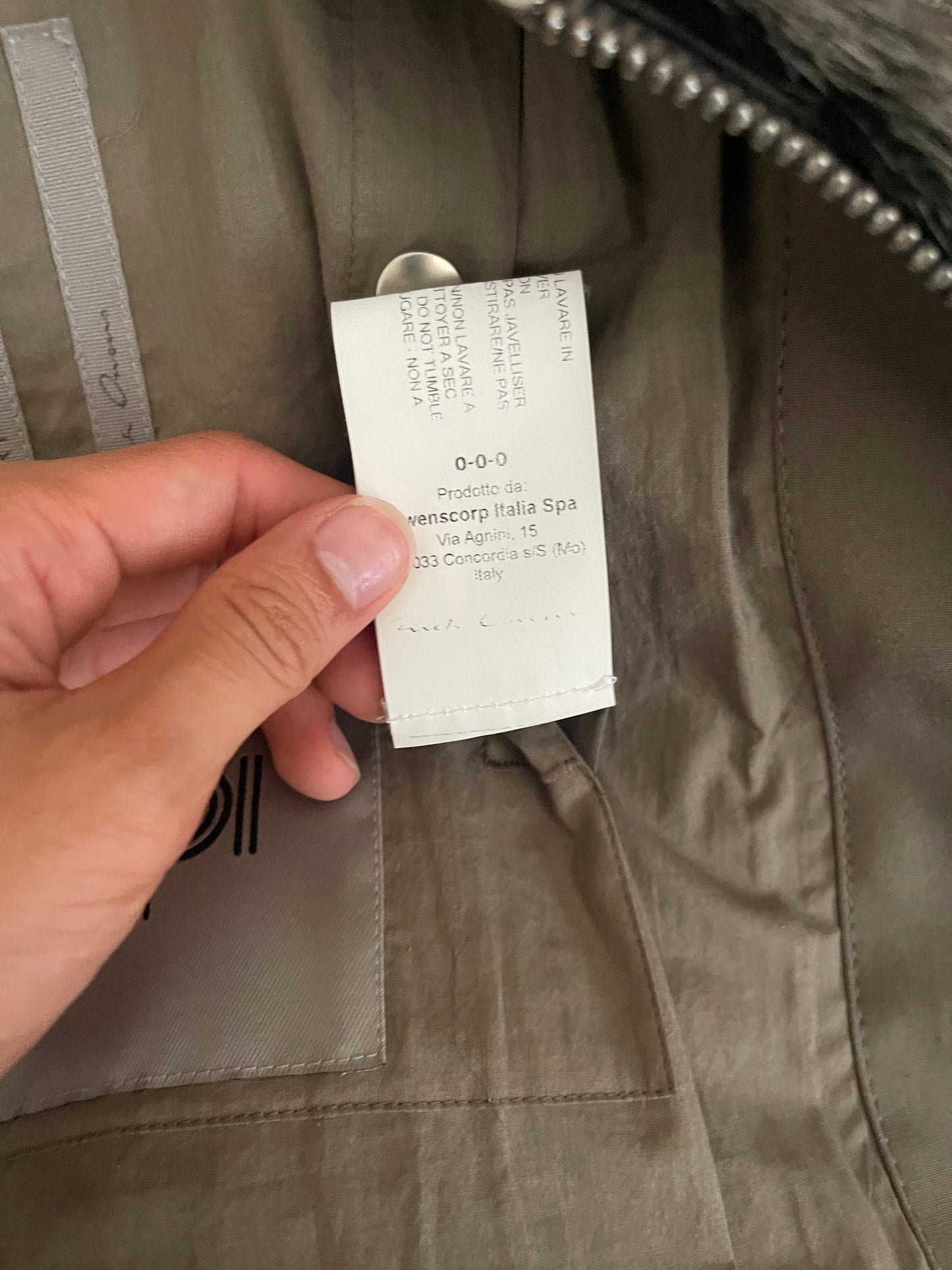 Rick Owens sample aw19 Larry zionic shearling jacket