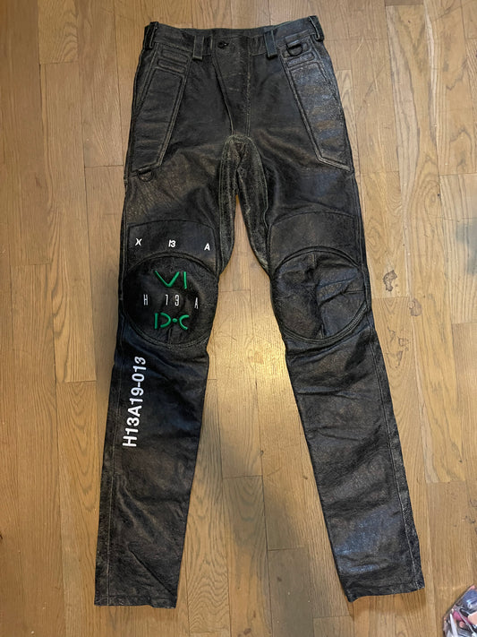 Hood by air H13A leather moto pants