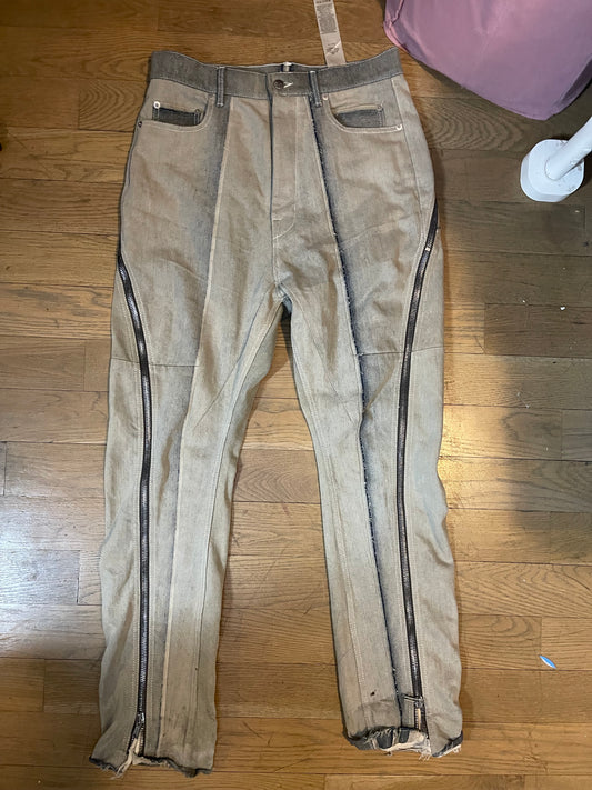 Rick Owens bolan fog machine banana cut hustler denims