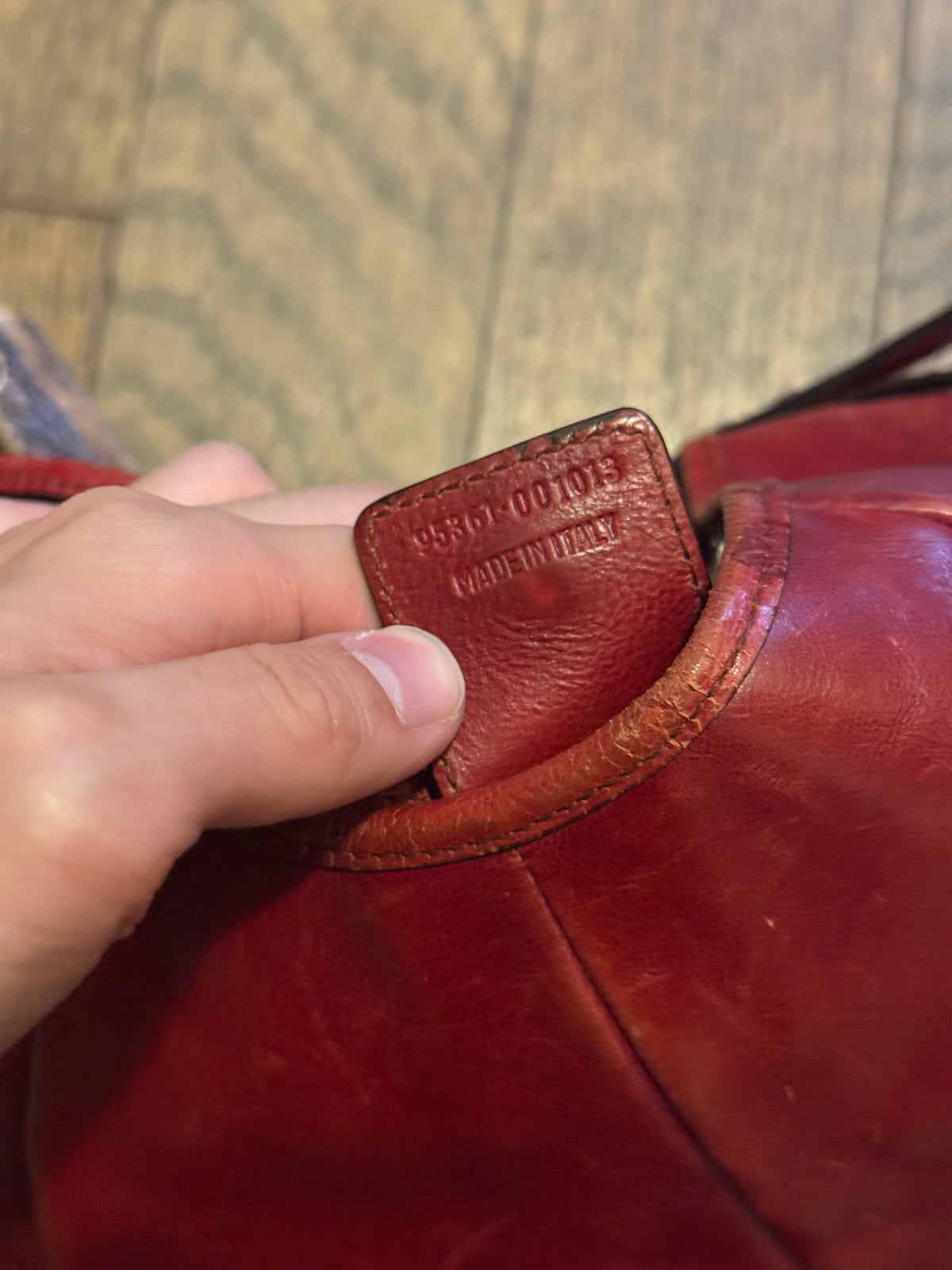 Yves Saint Laurent rive gauche Mombasa bag in red
