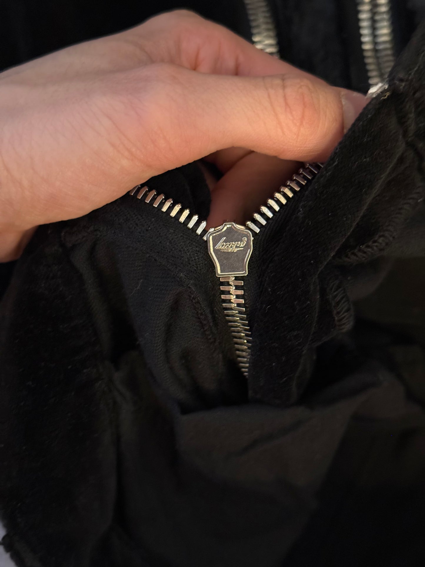 Balmain 4 zip waxed velour pants