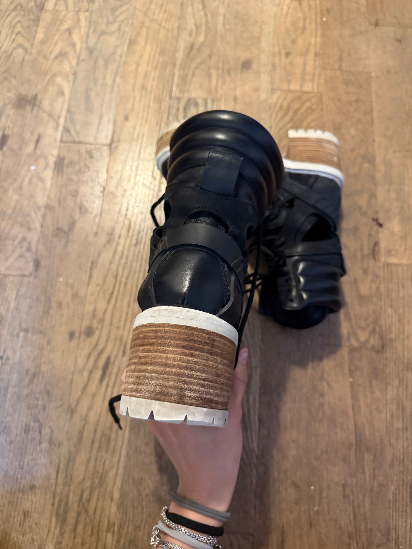 Hood by air avalanche heel boots