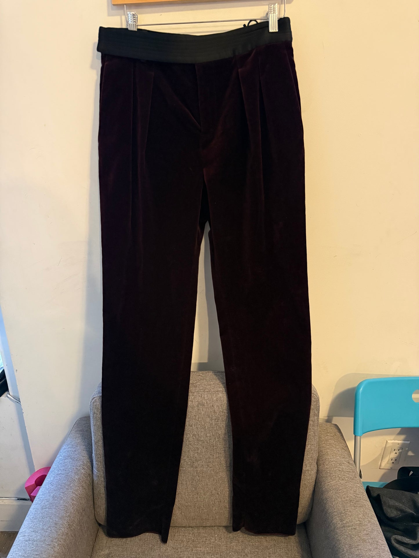 Saint Laurent 2022 velvet trousers
