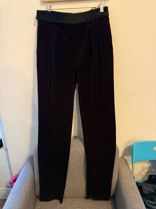 Saint Laurent 2022 velvet trousers