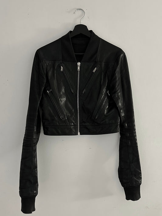 Rick Owens SS18 Dirt Chevron Leather jacket