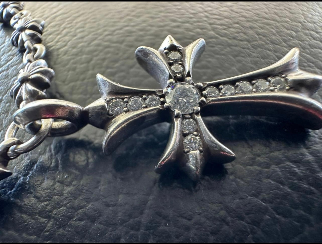 Chrome hearts Tiny E with Tiny Diamond Cross