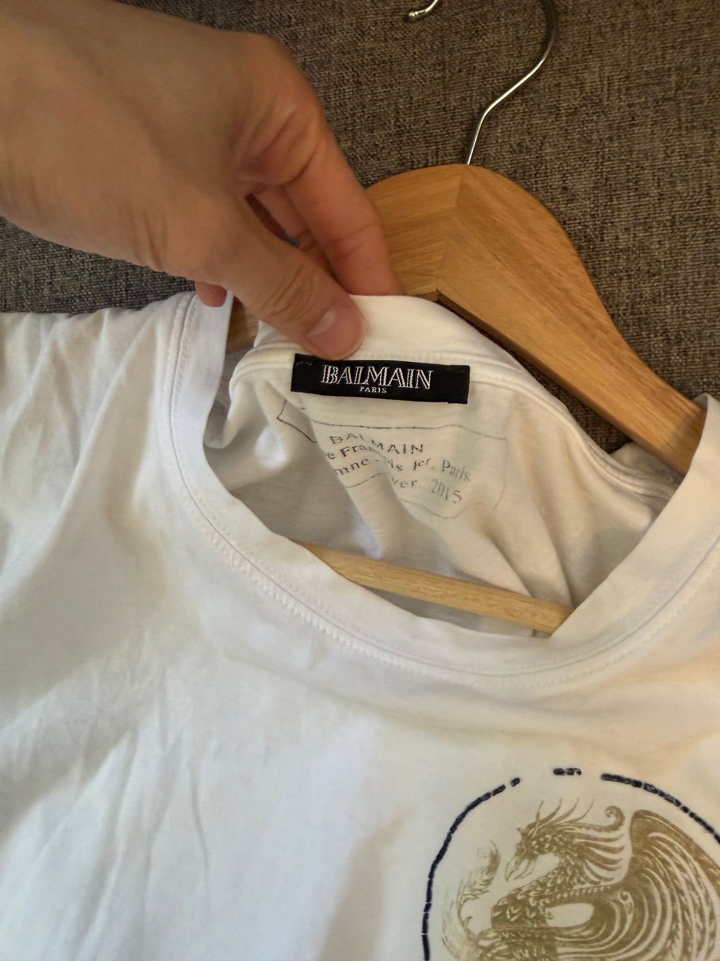 Balmain SS15 Phoenix logo shirt