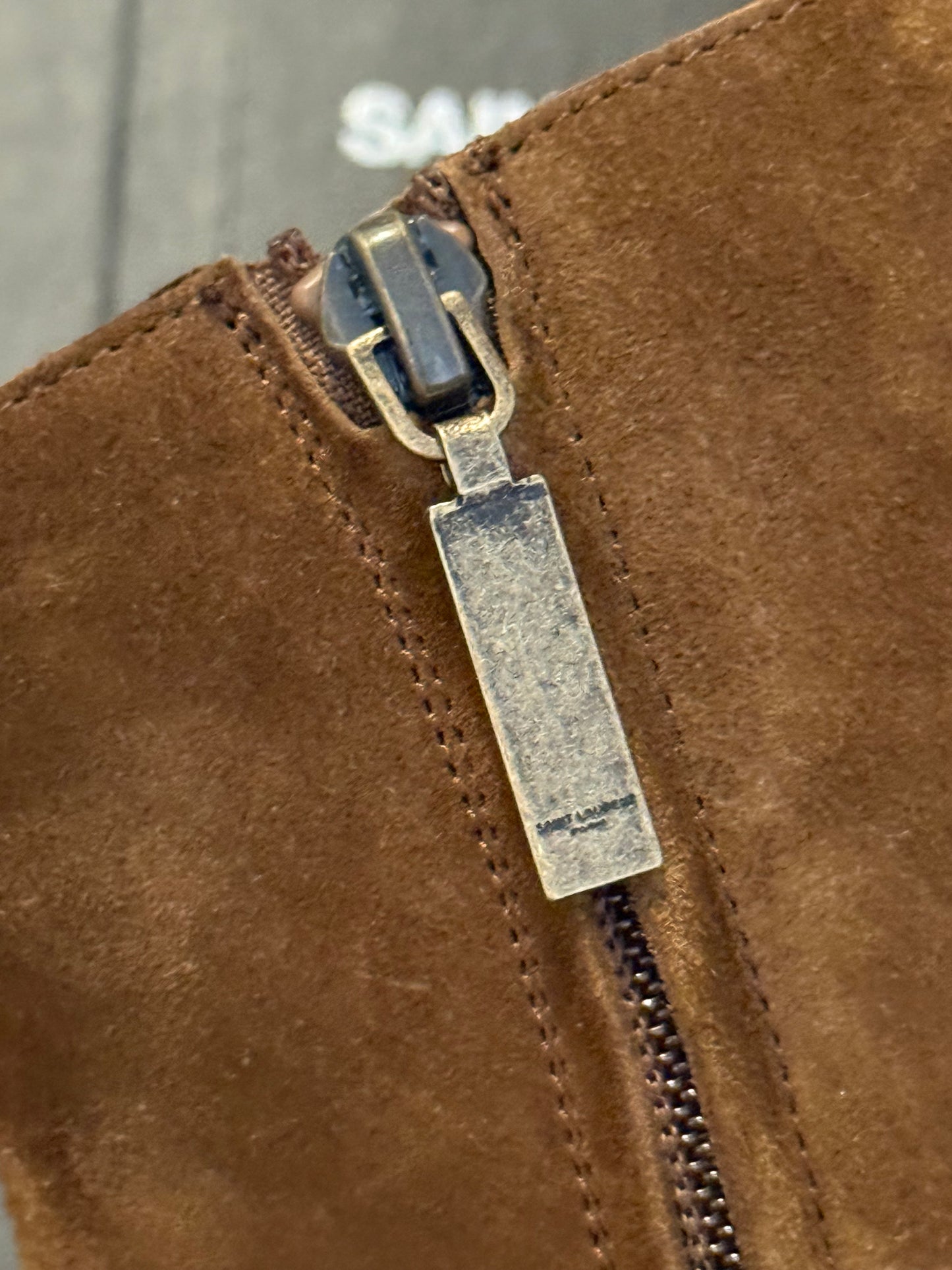 Saint Laurent 40MM Wyatt suede brown boots