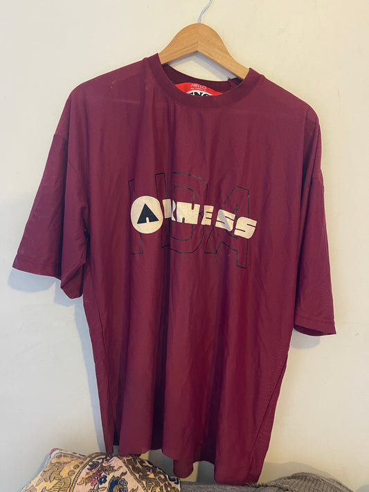 Hood by air airness burgundy shirt