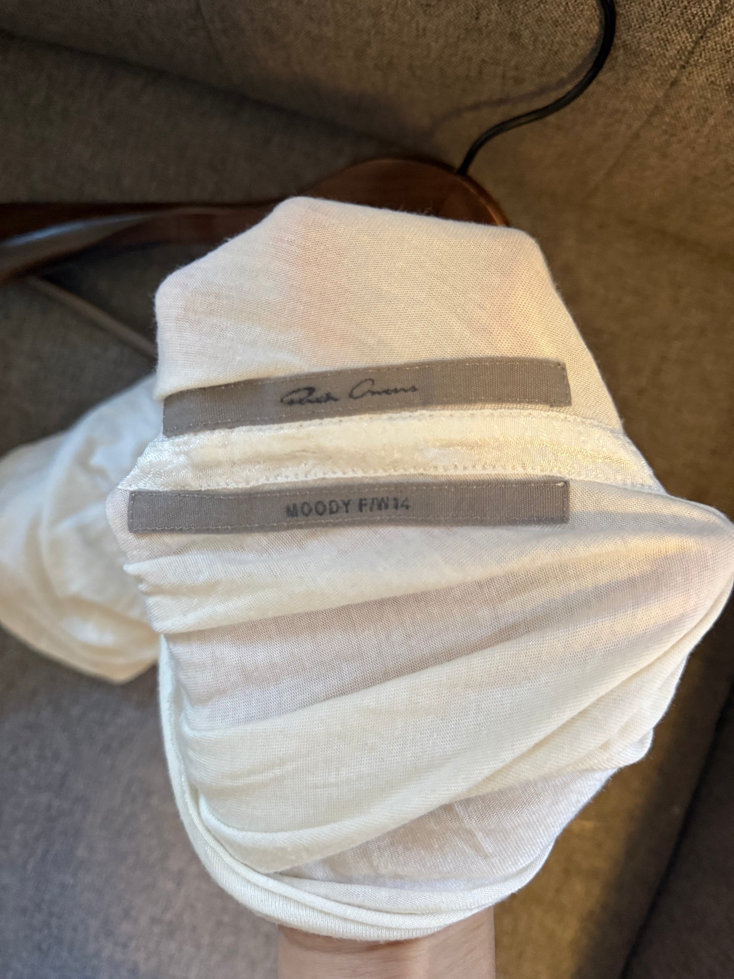 Rick Owens AW14 moody twisted seam shirt