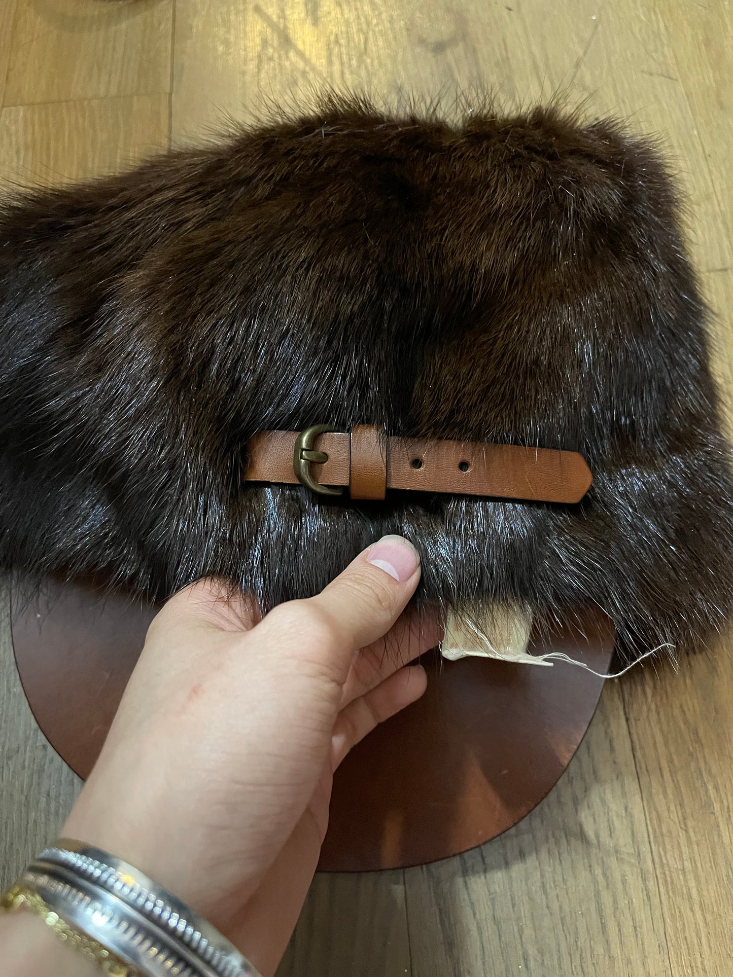 Marni fur beaver cap hat