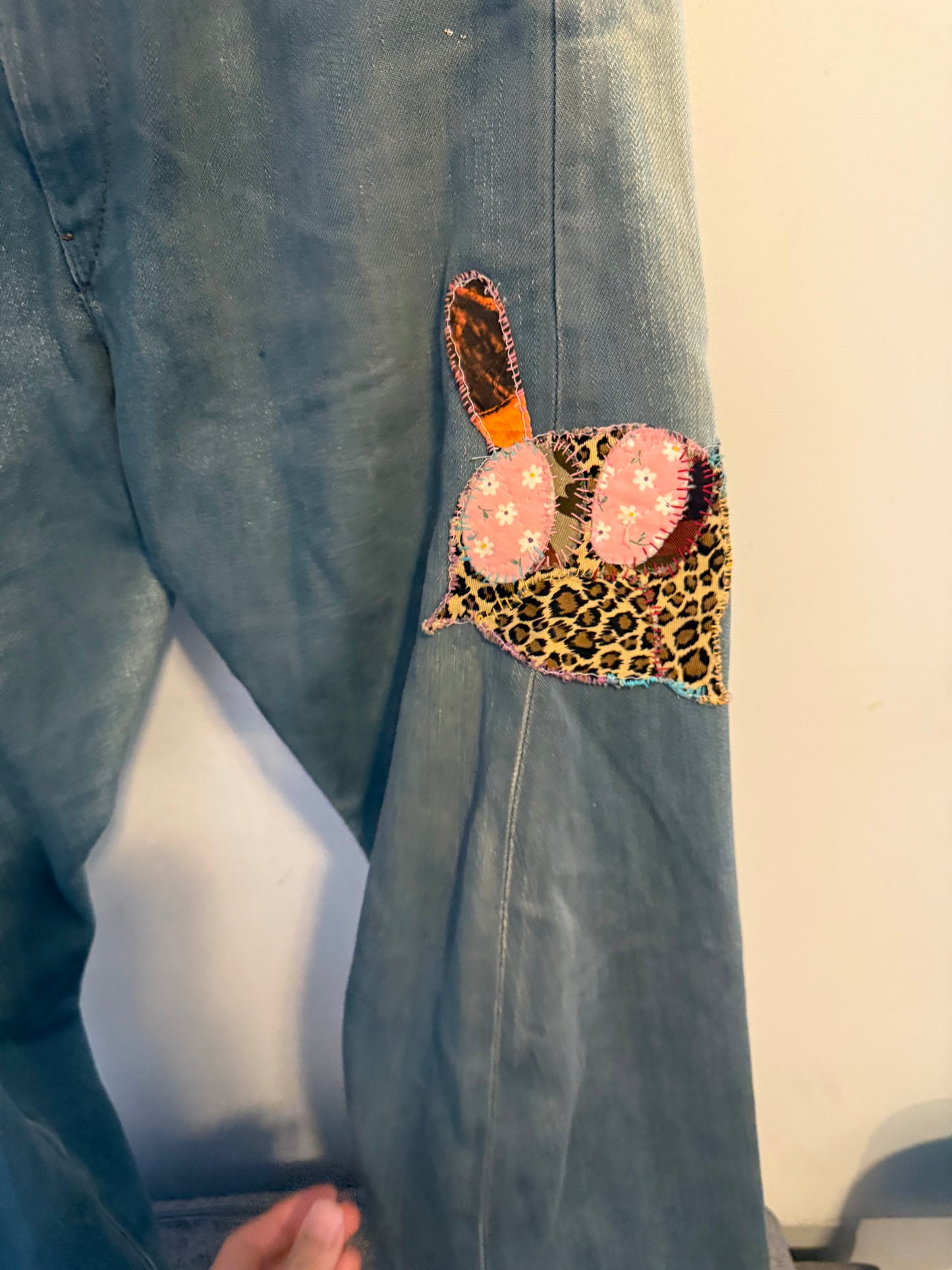 Levis engineer twisted seam bleach pants skoloct patches