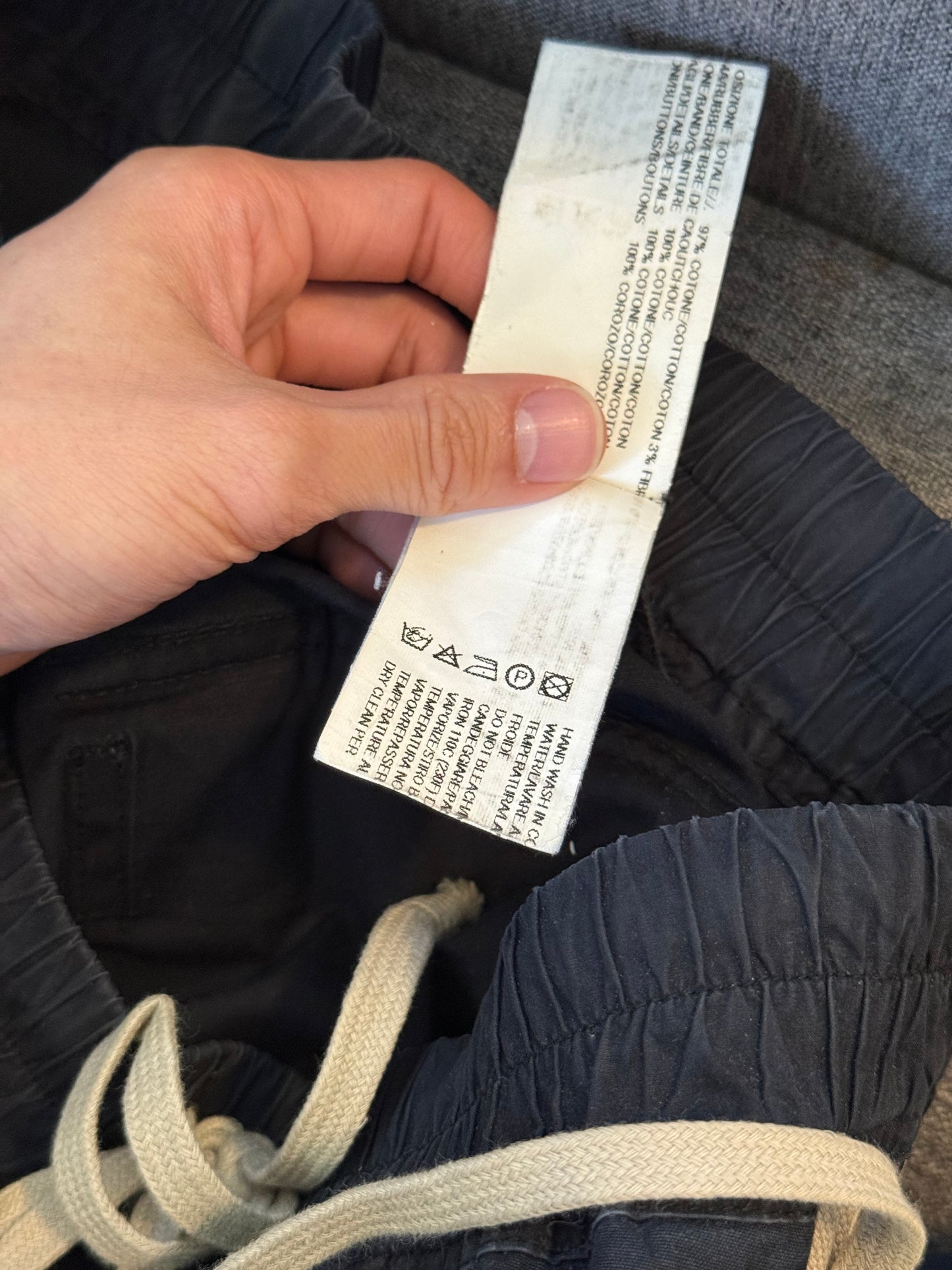 Rick Owens AW14 moody stripe shorts