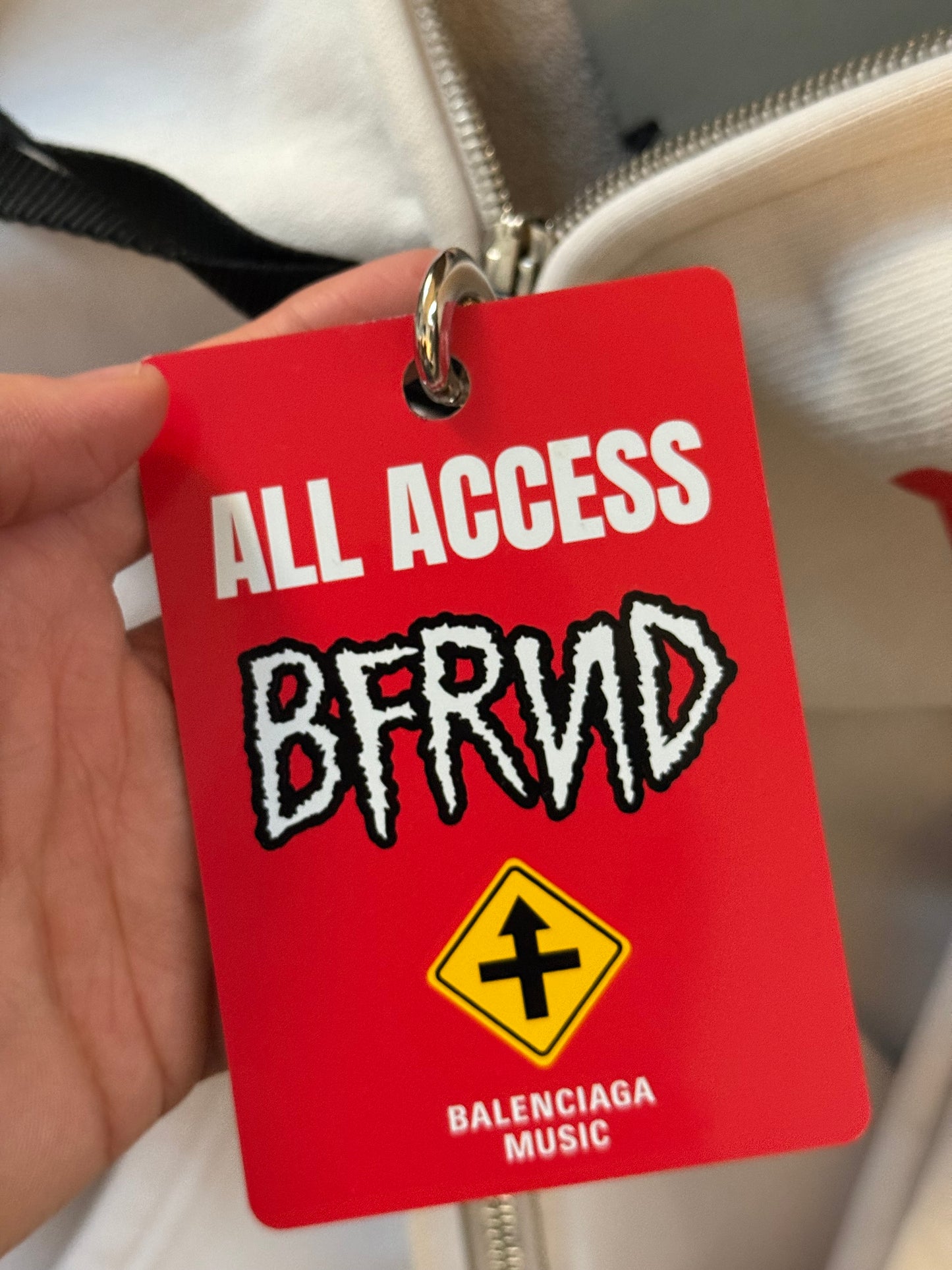 Balenciaga compacted shrunken BFRND merch hoodie sz L