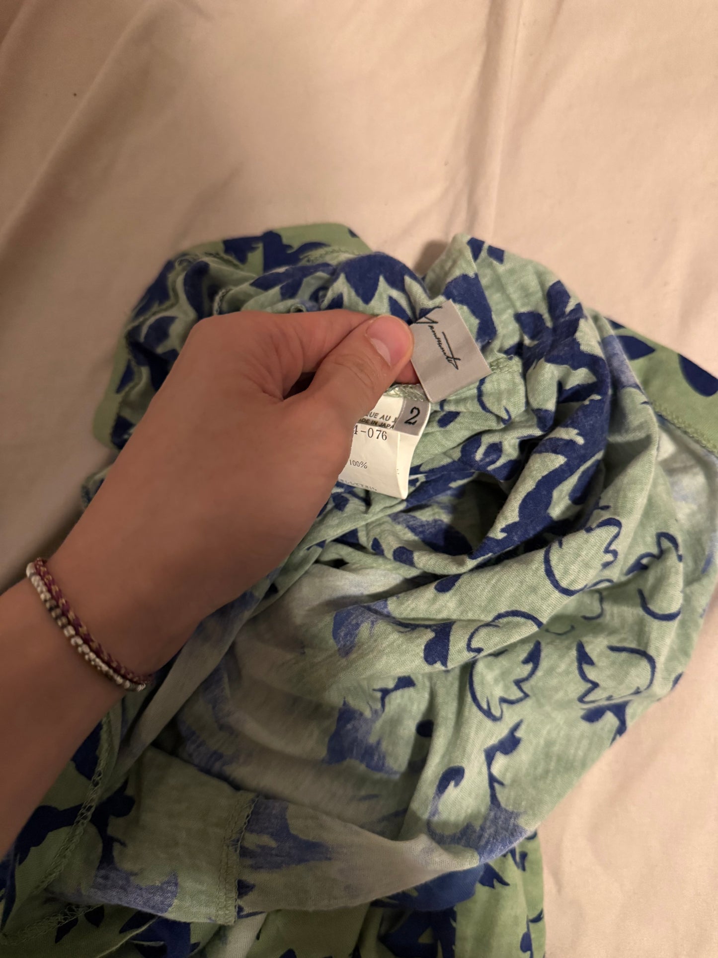 Yohji Yamamoto AW94 tie dye 3/4 sleeve shirt