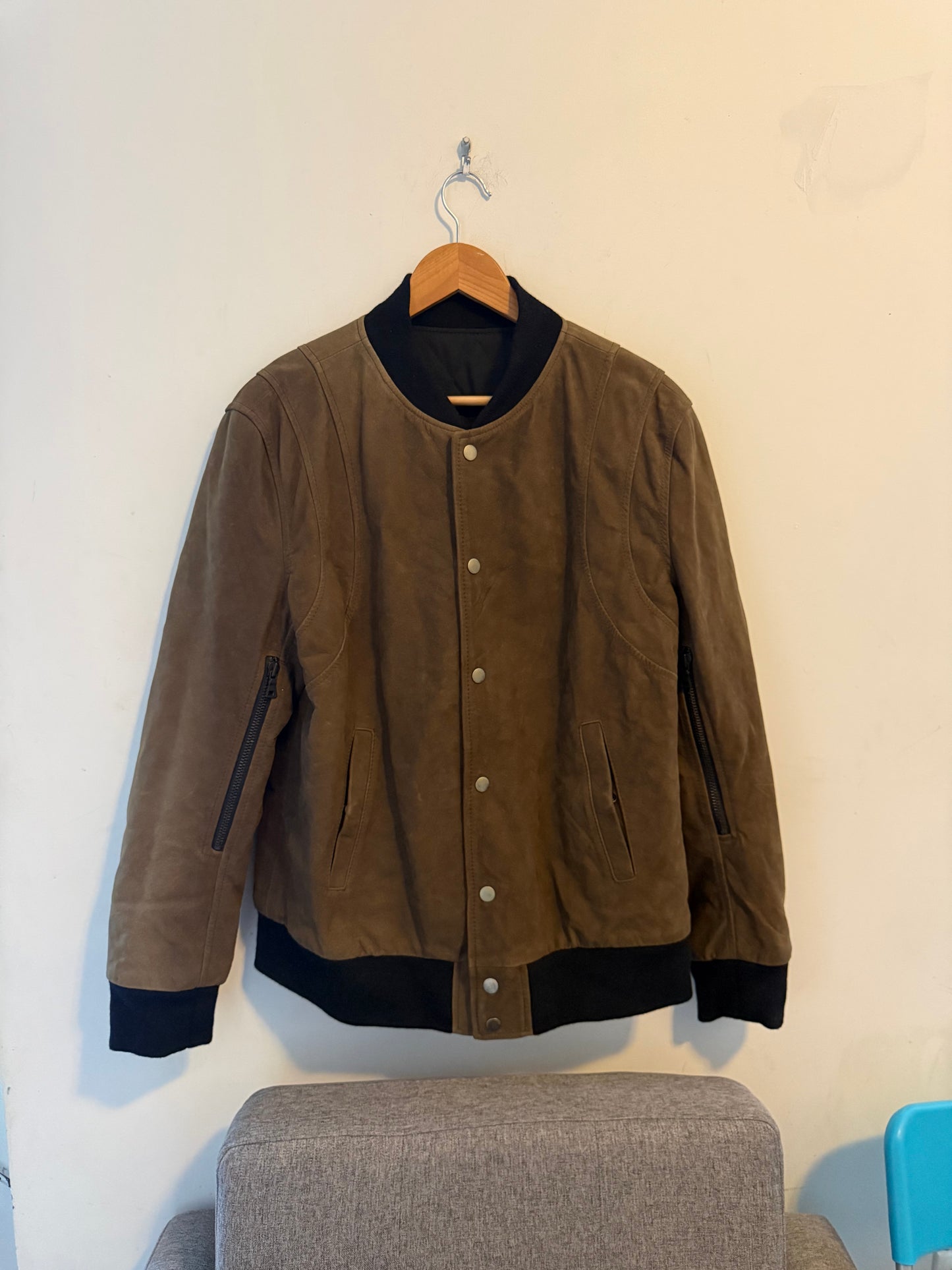 Balmain decarnin SS10 leather varsity jacket