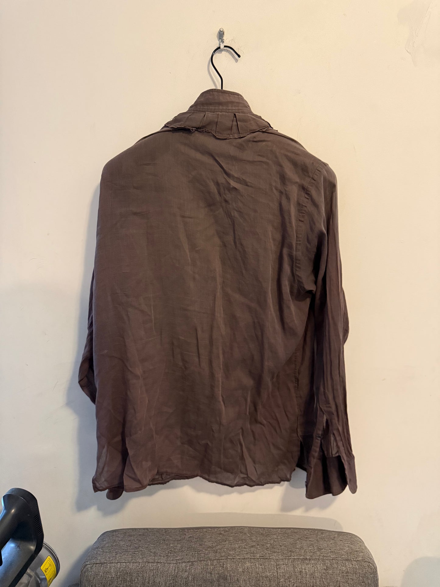 Gucci tom ford pleated button up shirt