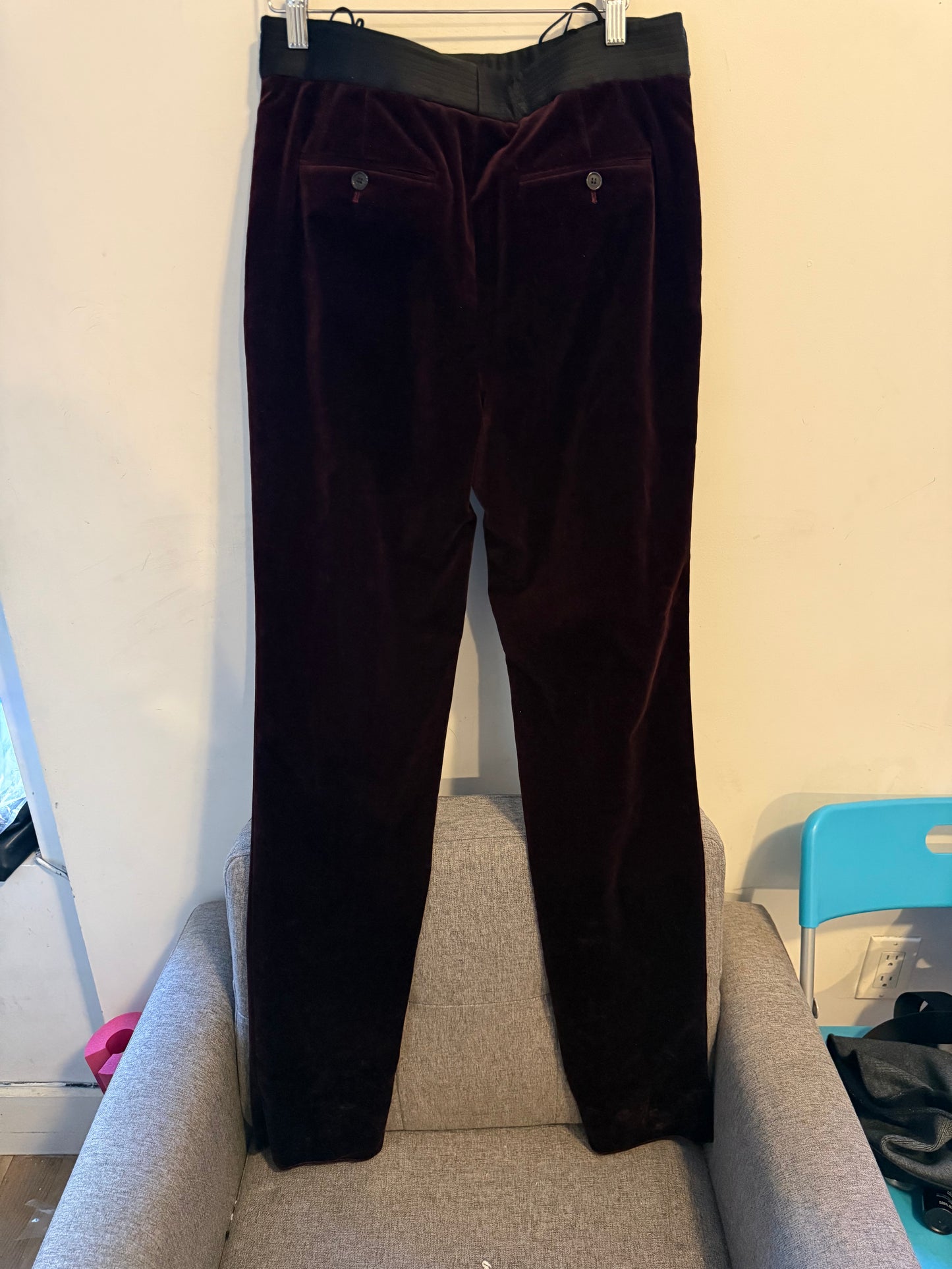 Saint Laurent 2022 velvet trousers