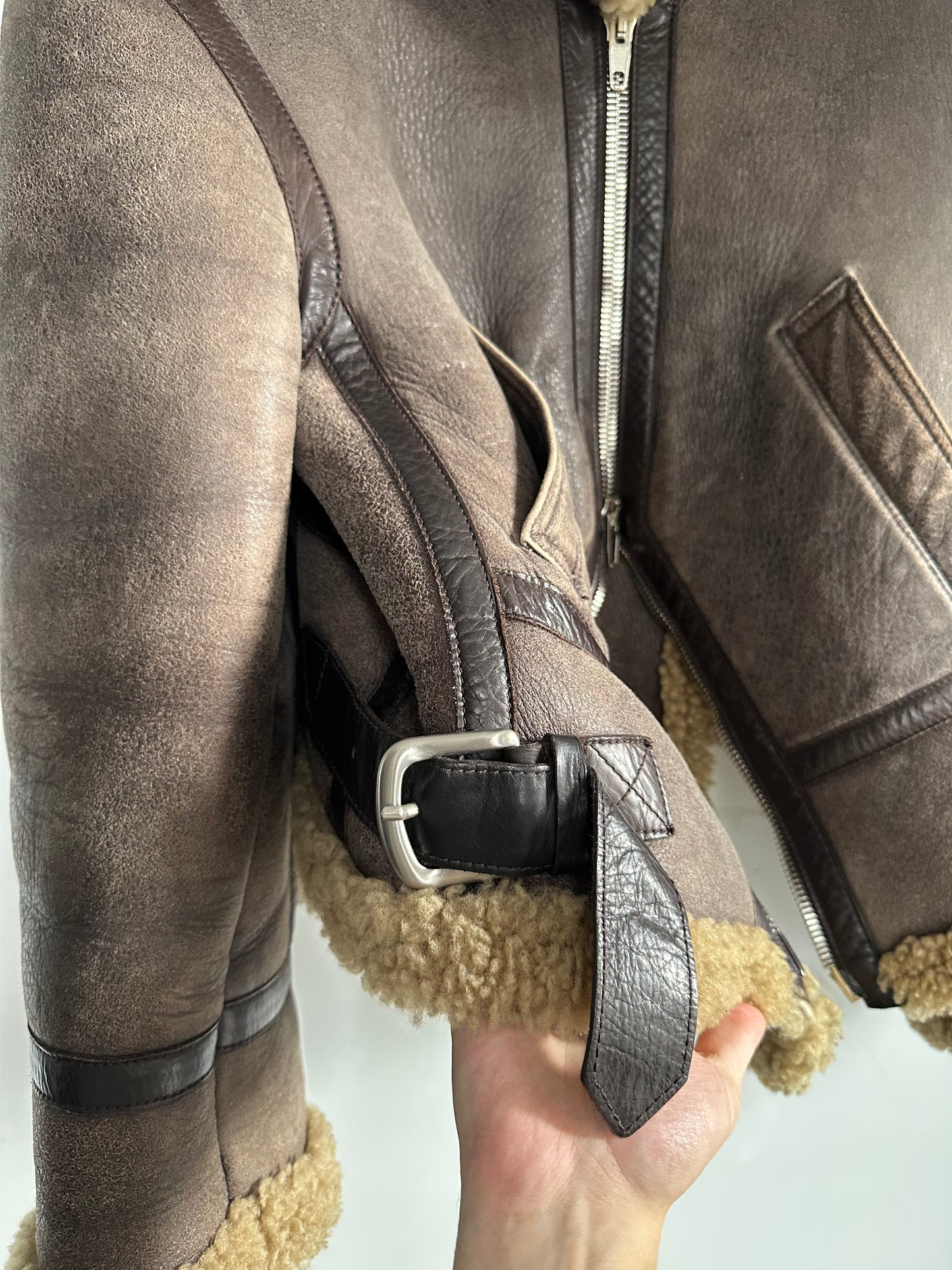 Balenciaga AW16 shearling swing jacket