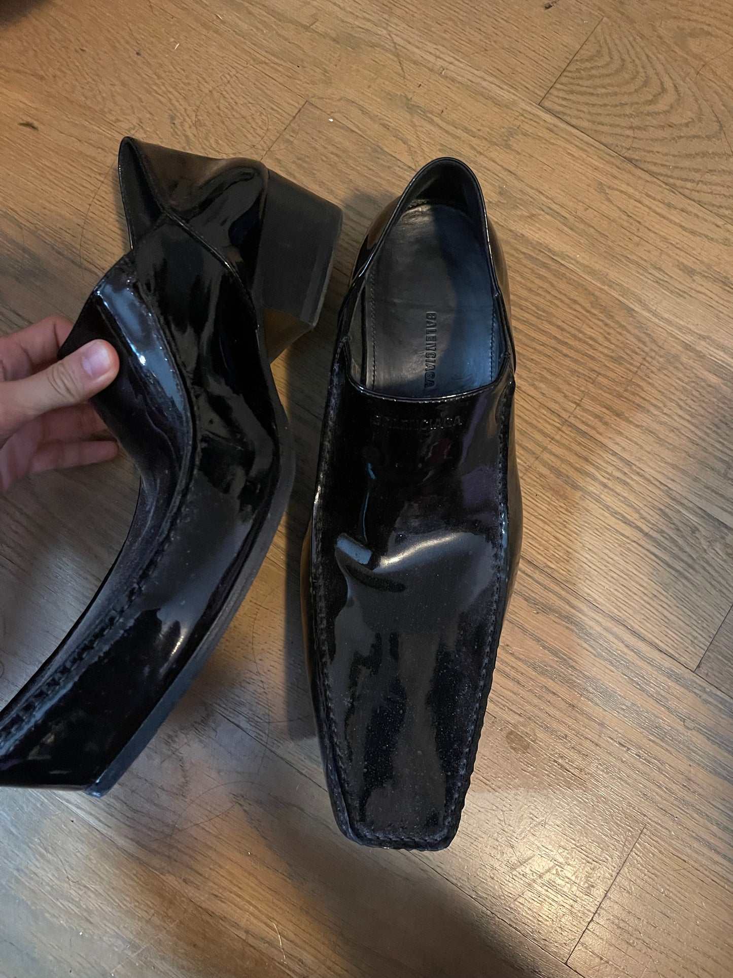 Balenciaga romeos patent leather shoes