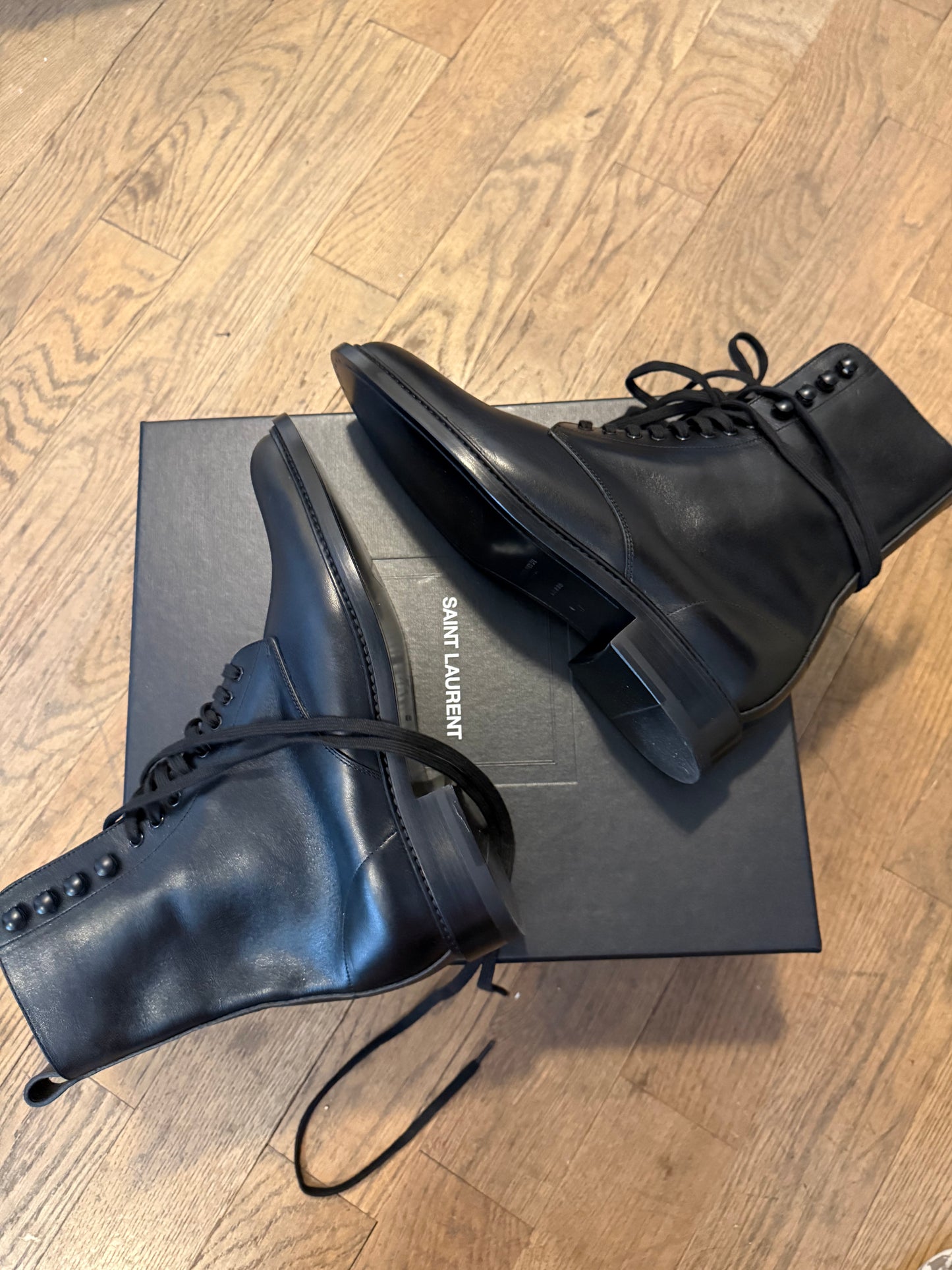 Saint Laurent Paris stalker army boot