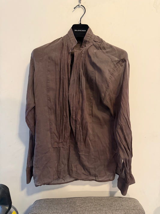 Gucci tom ford pleated button up shirt