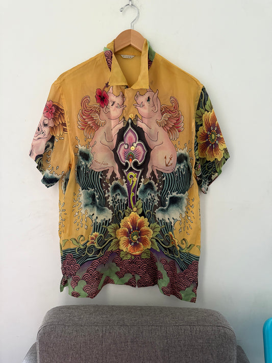 Ficce flying pig silk shirt