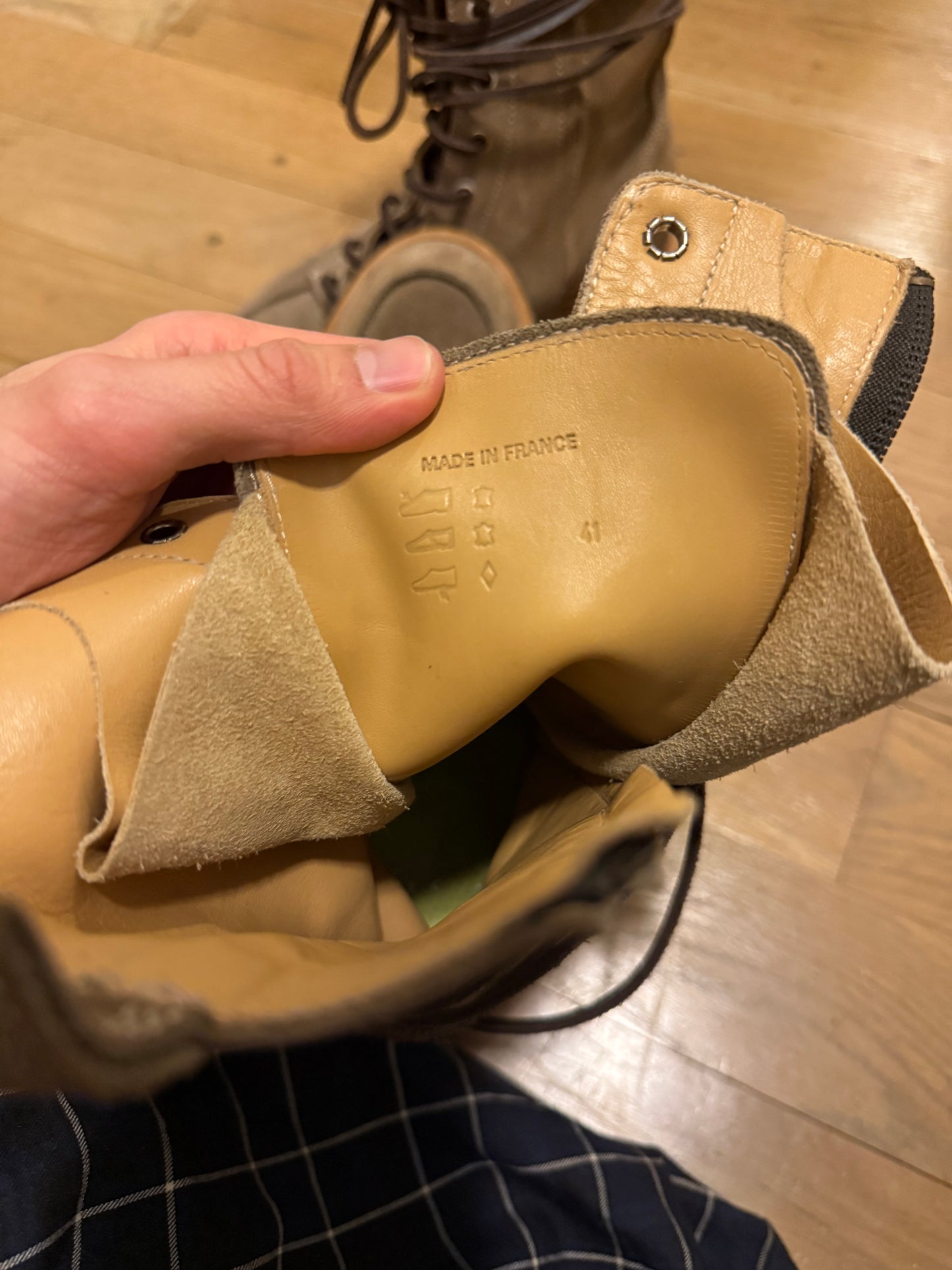 Balmain AW11 decarnin ranger tall boots suede