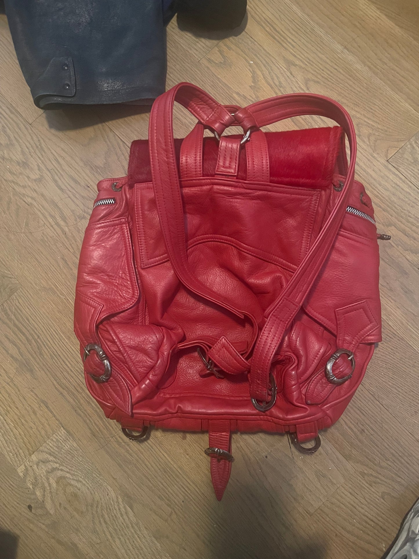 A&g Amal guessous pony hair backpack