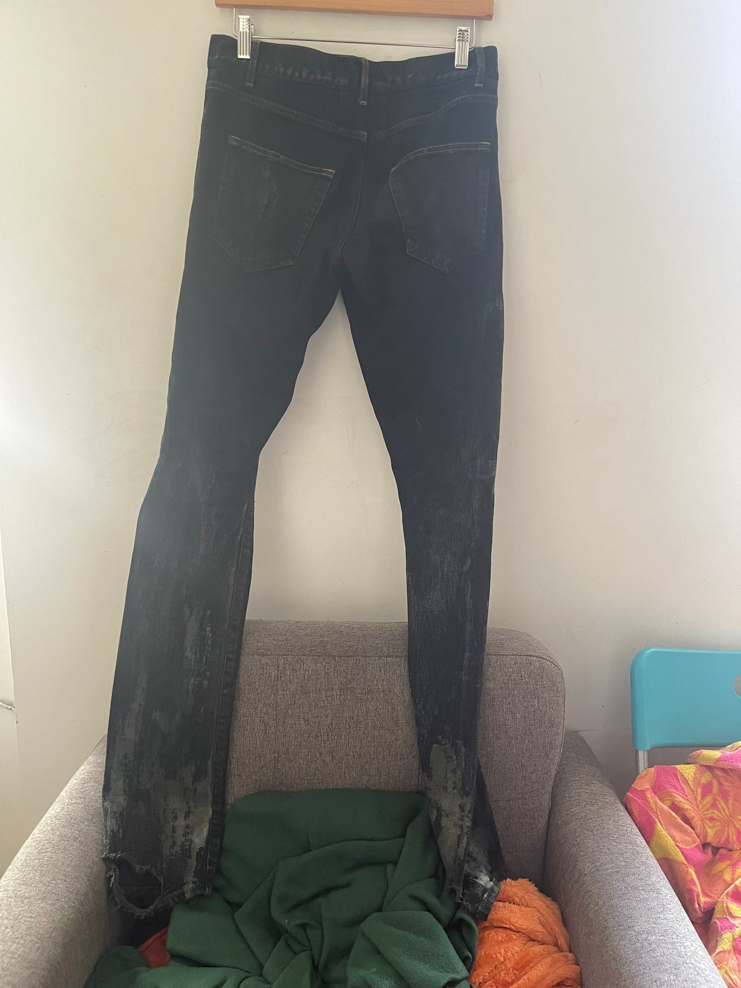 Saint Laurent SS14 oil crash denims