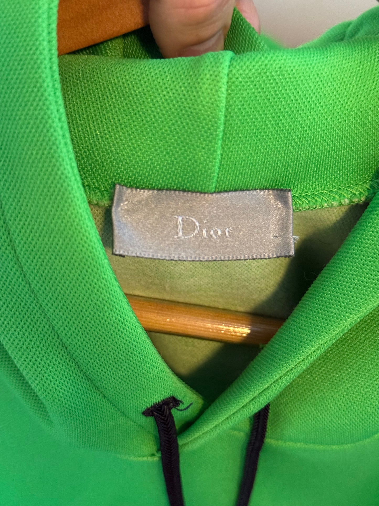 Dior Homme 03SS luster neon green Napoleon hoodie