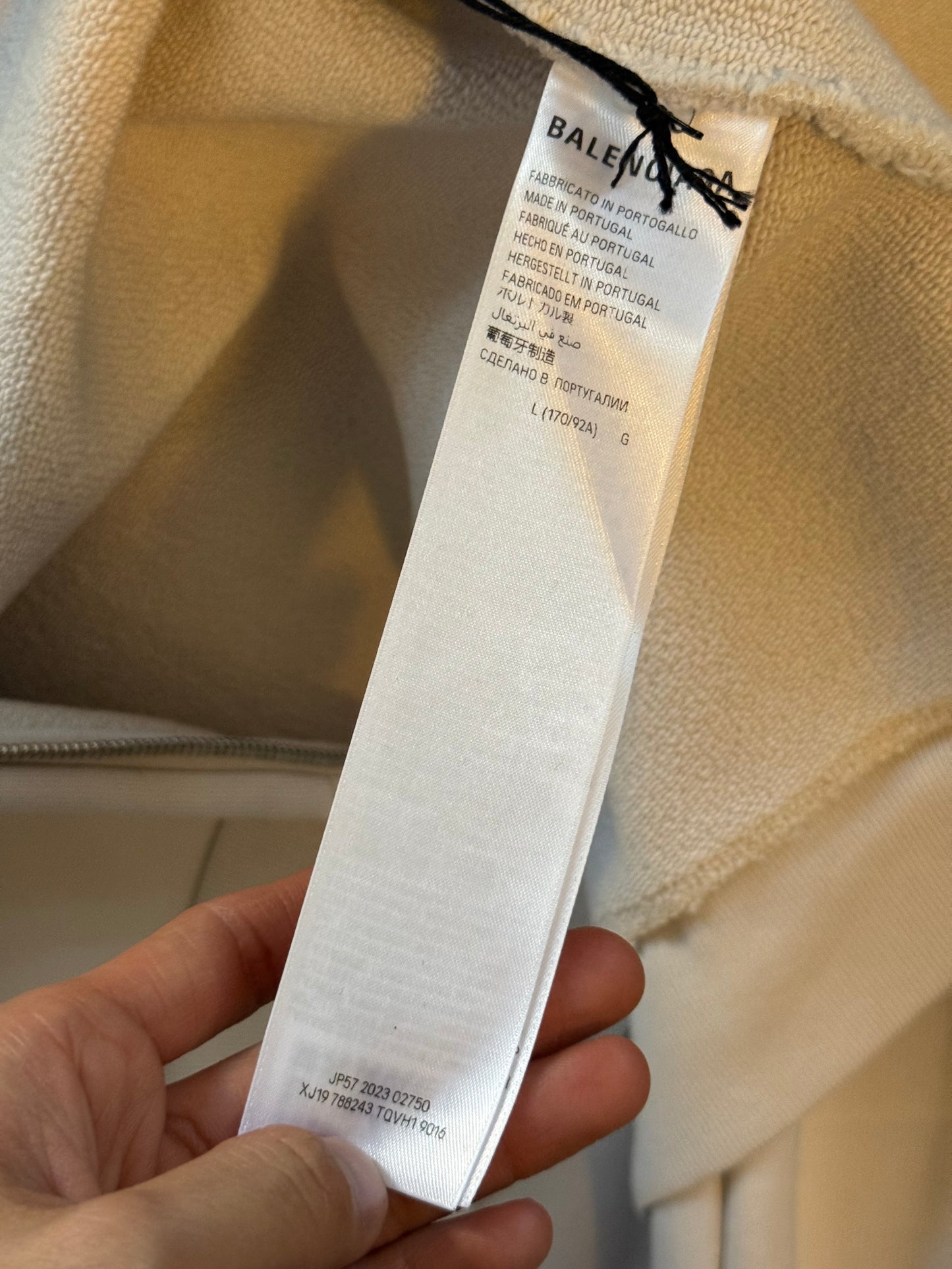 Balenciaga compacted shrunken BFRND merch hoodie sz L