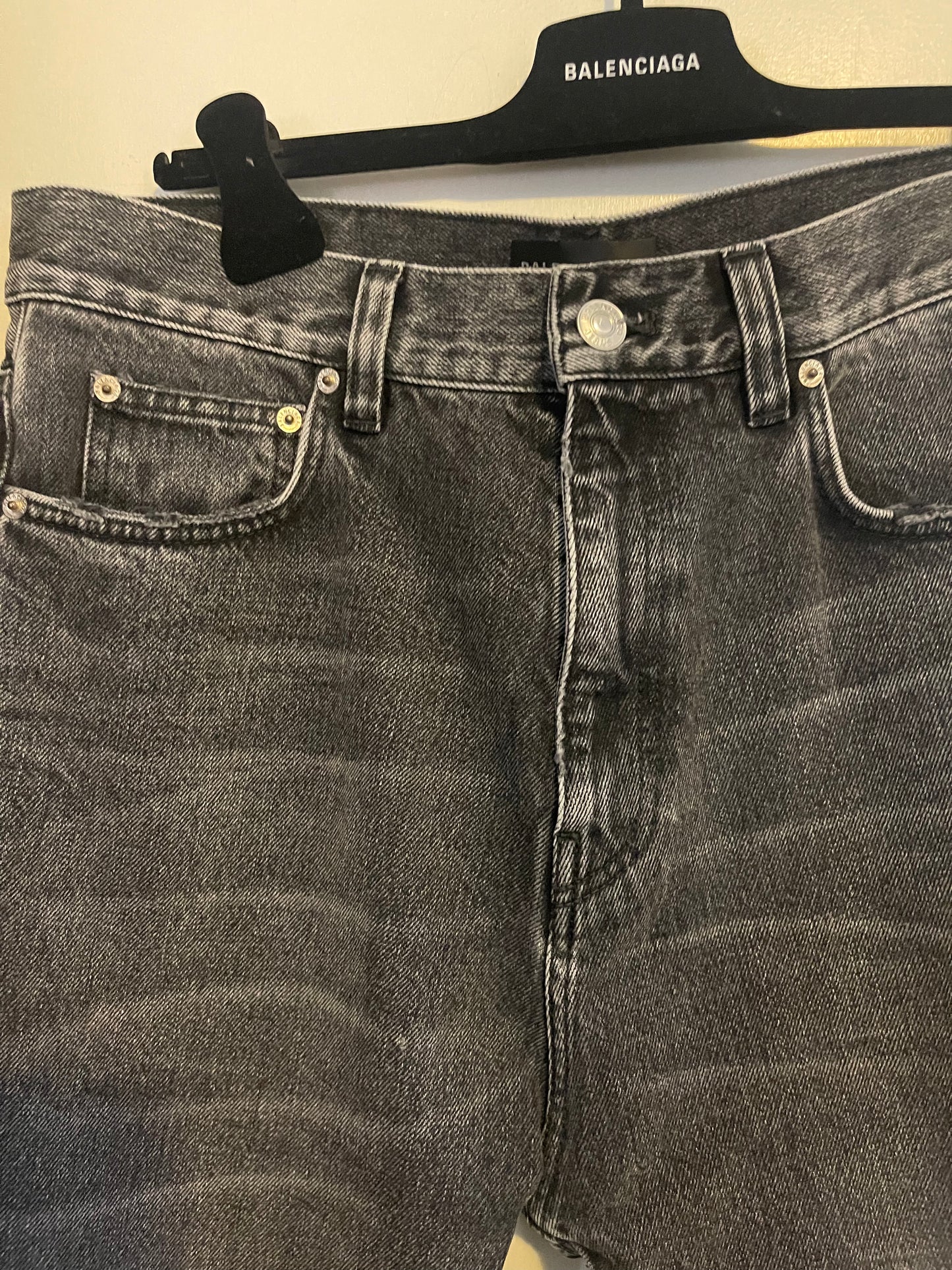 Balenciaga lost tape flared washed denim jeans