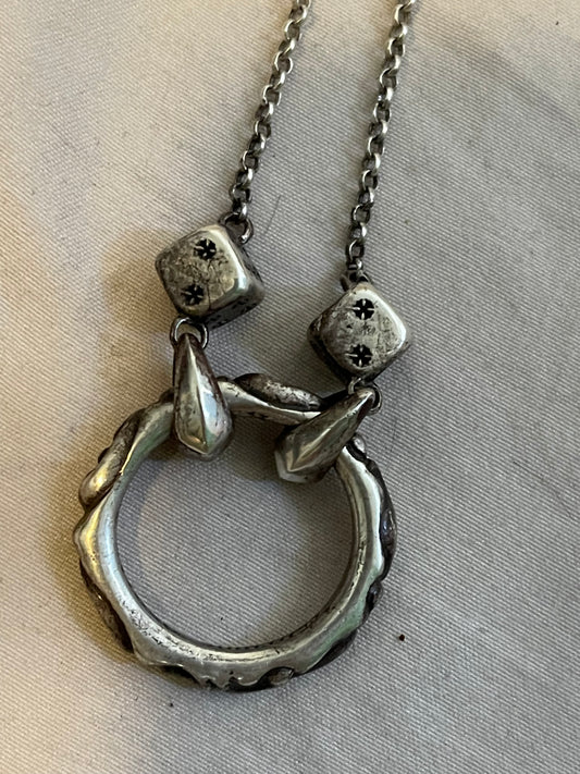 Chrome hearts eye looper/glasses necklace