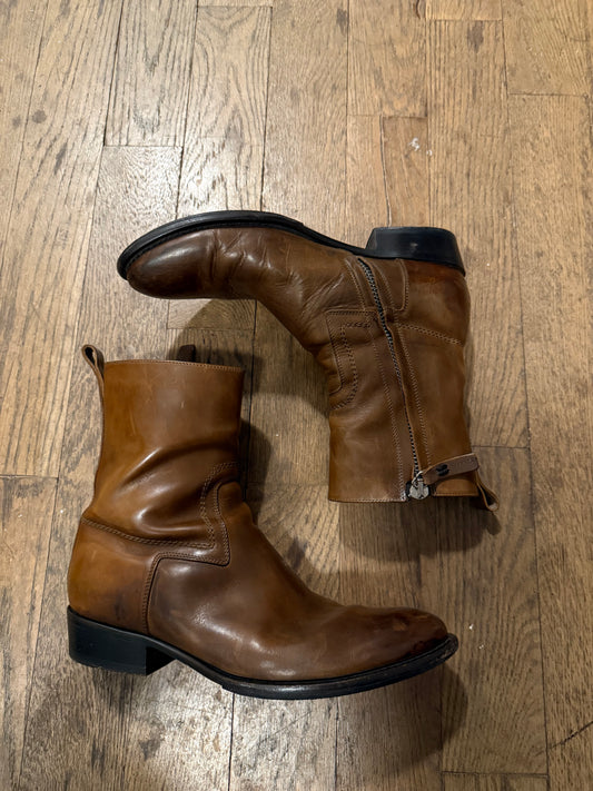 Dior Homme 07AW navigate brown boots