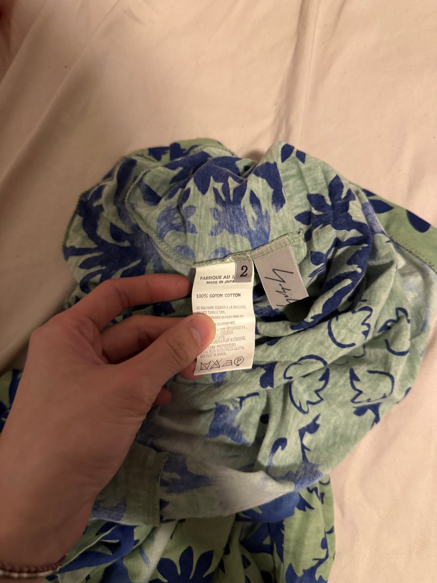 Yohji Yamamoto AW94 tie dye 3/4 sleeve shirt