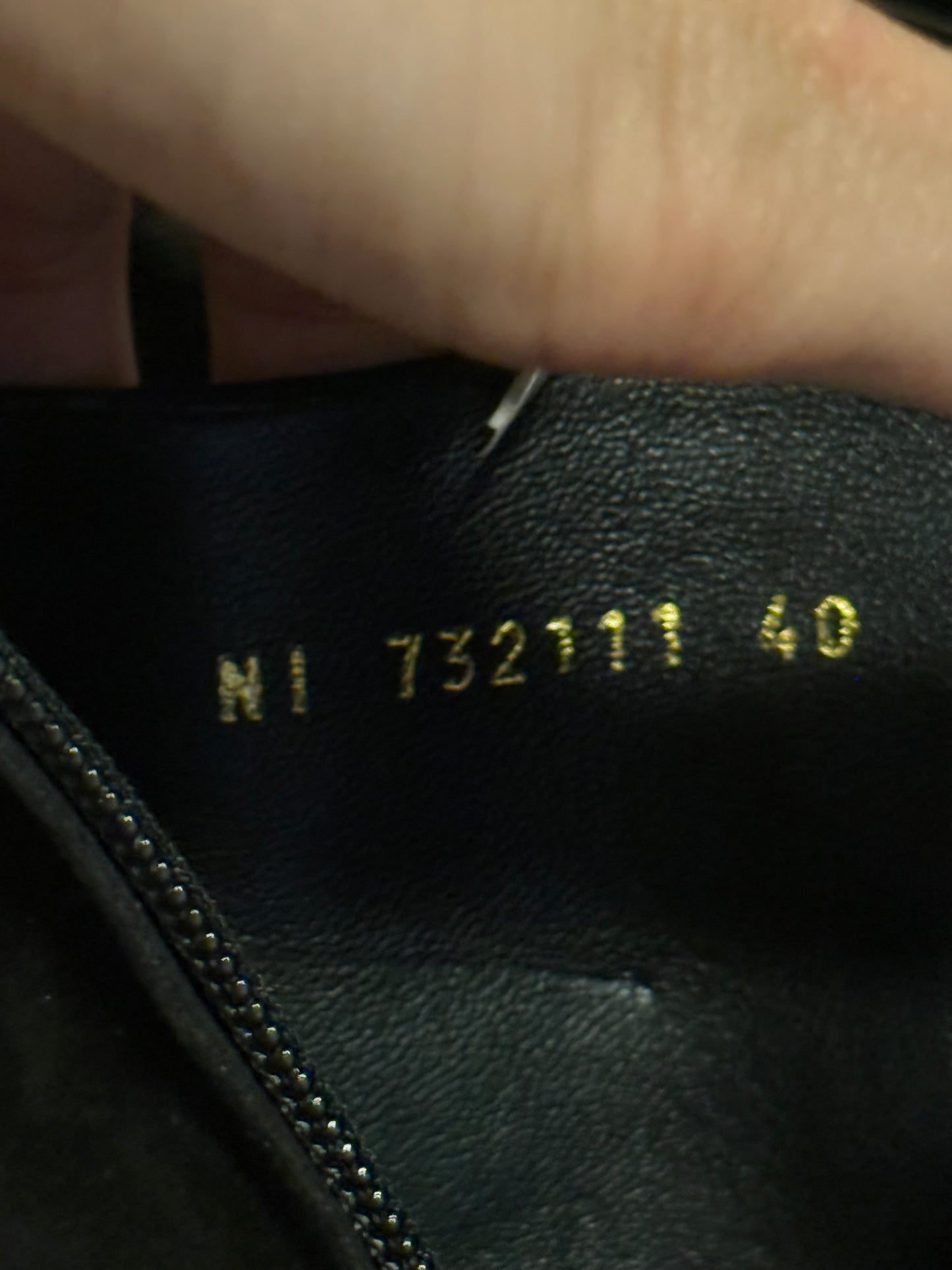 Saint laurent Vassili 60 Zip boot glitter hydra black